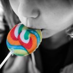 Girl and lollypop